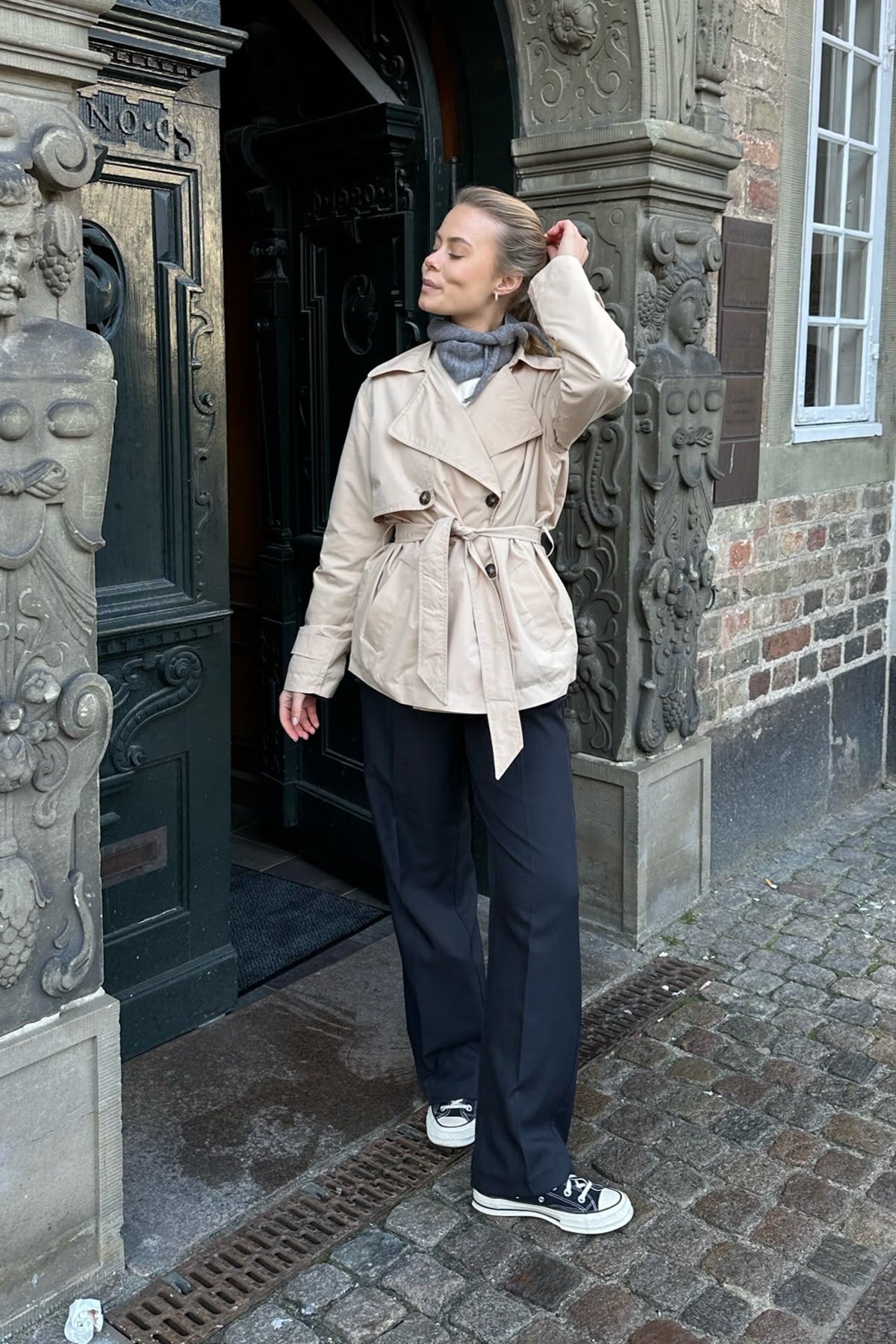 Tessa | Double Breasted Notch Lapel Trench Coat