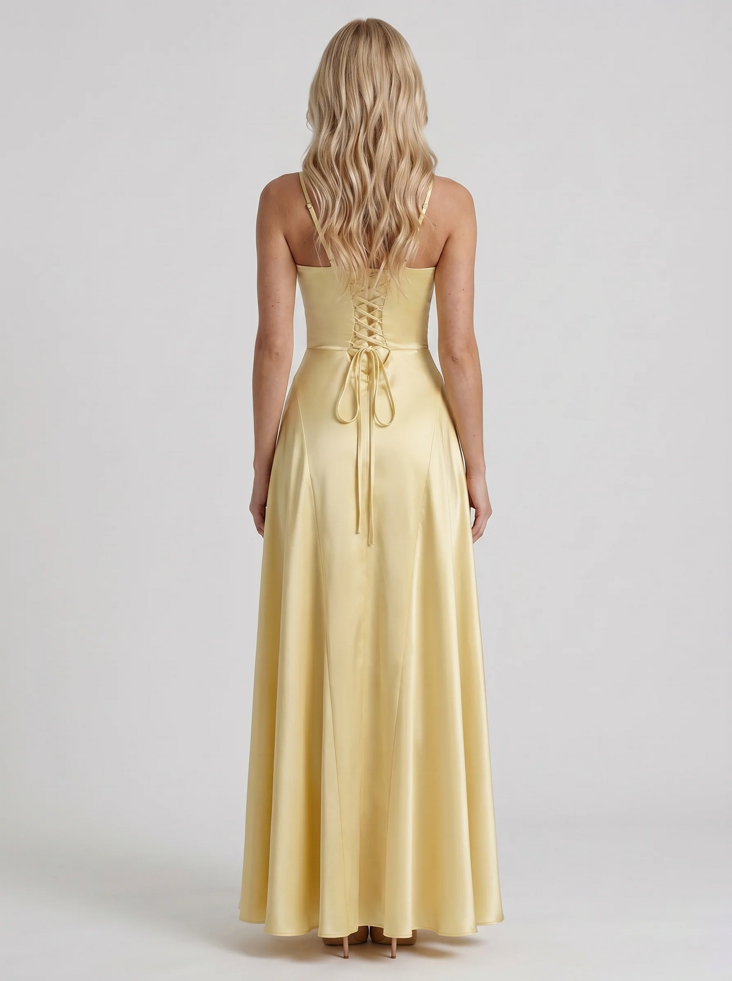 Adelaide V Neck Satin Maxi Dress