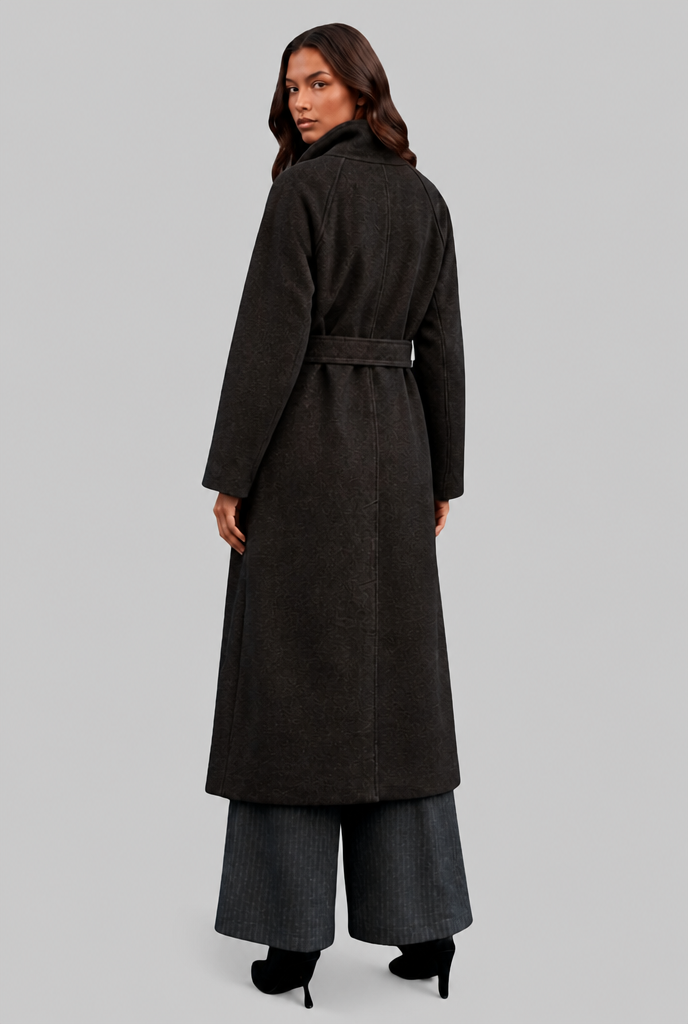 Adriana | Belted Longline Wool Coat