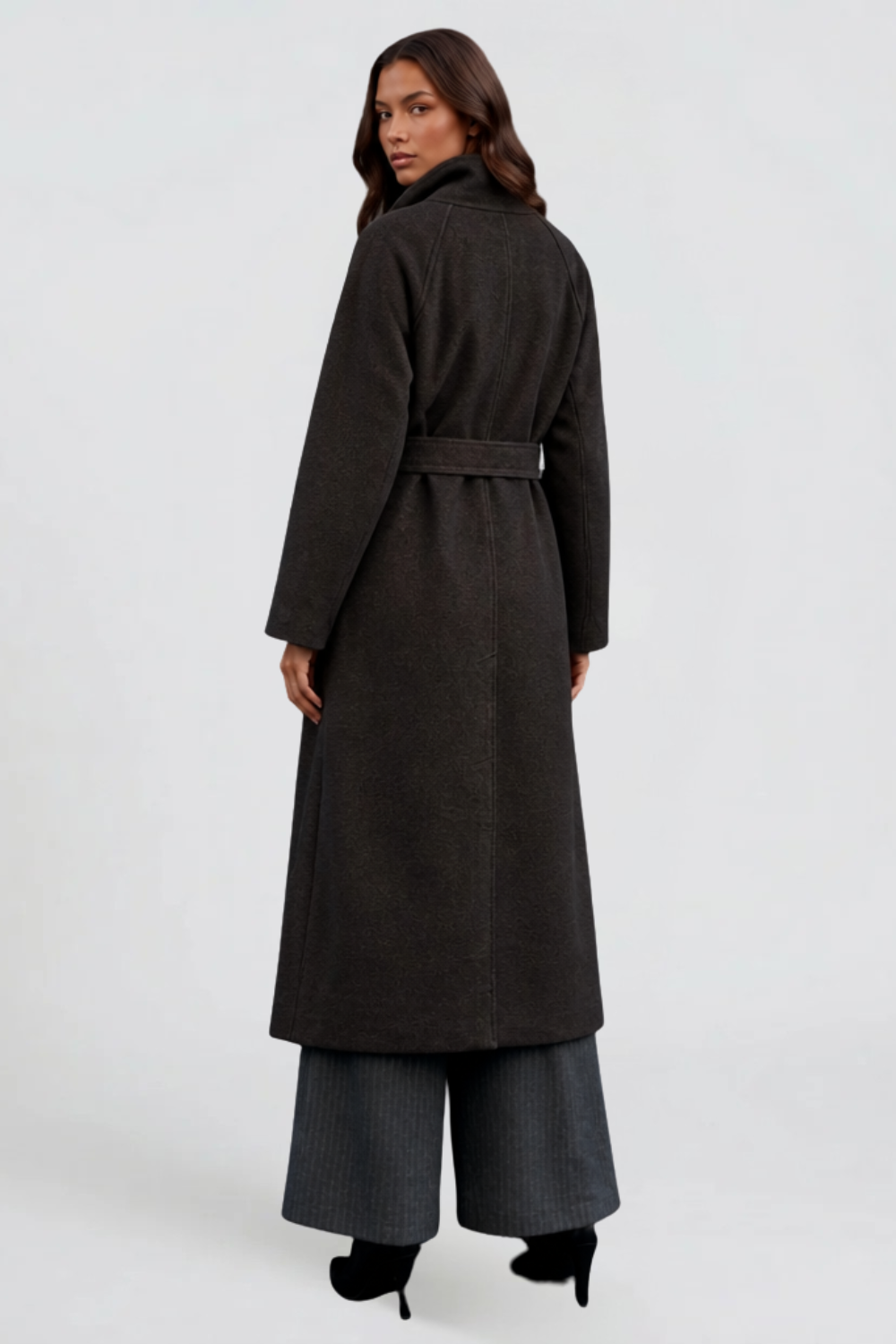 Audrey | Belted Tailored Longline Wool Coat