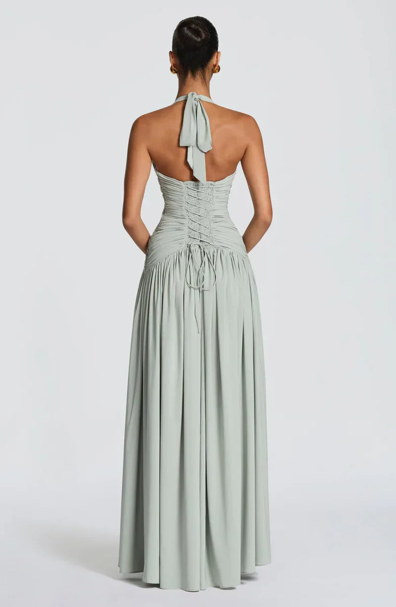 Elara Halter Maxi Dress