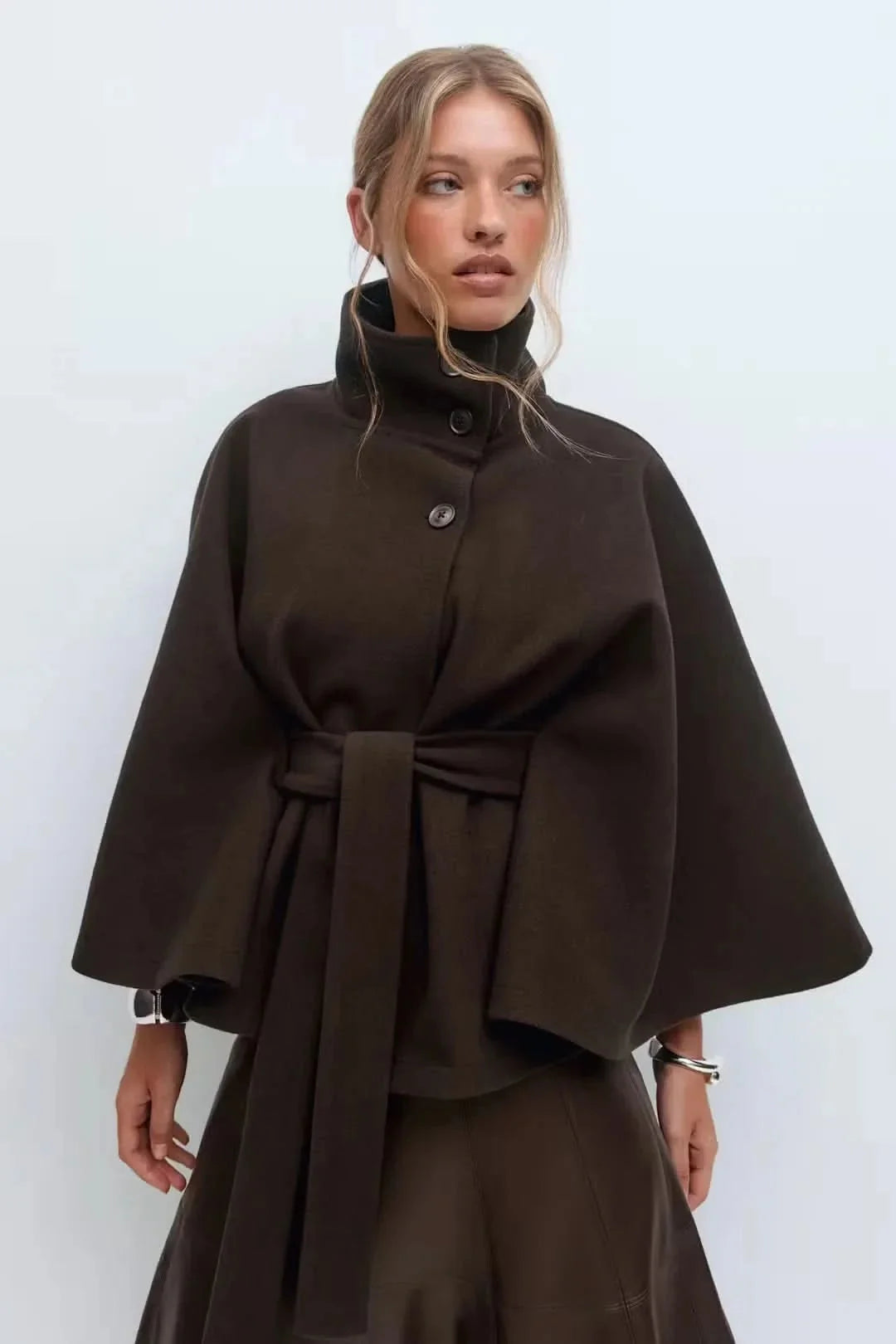 Elsie Belt Cape Jacket