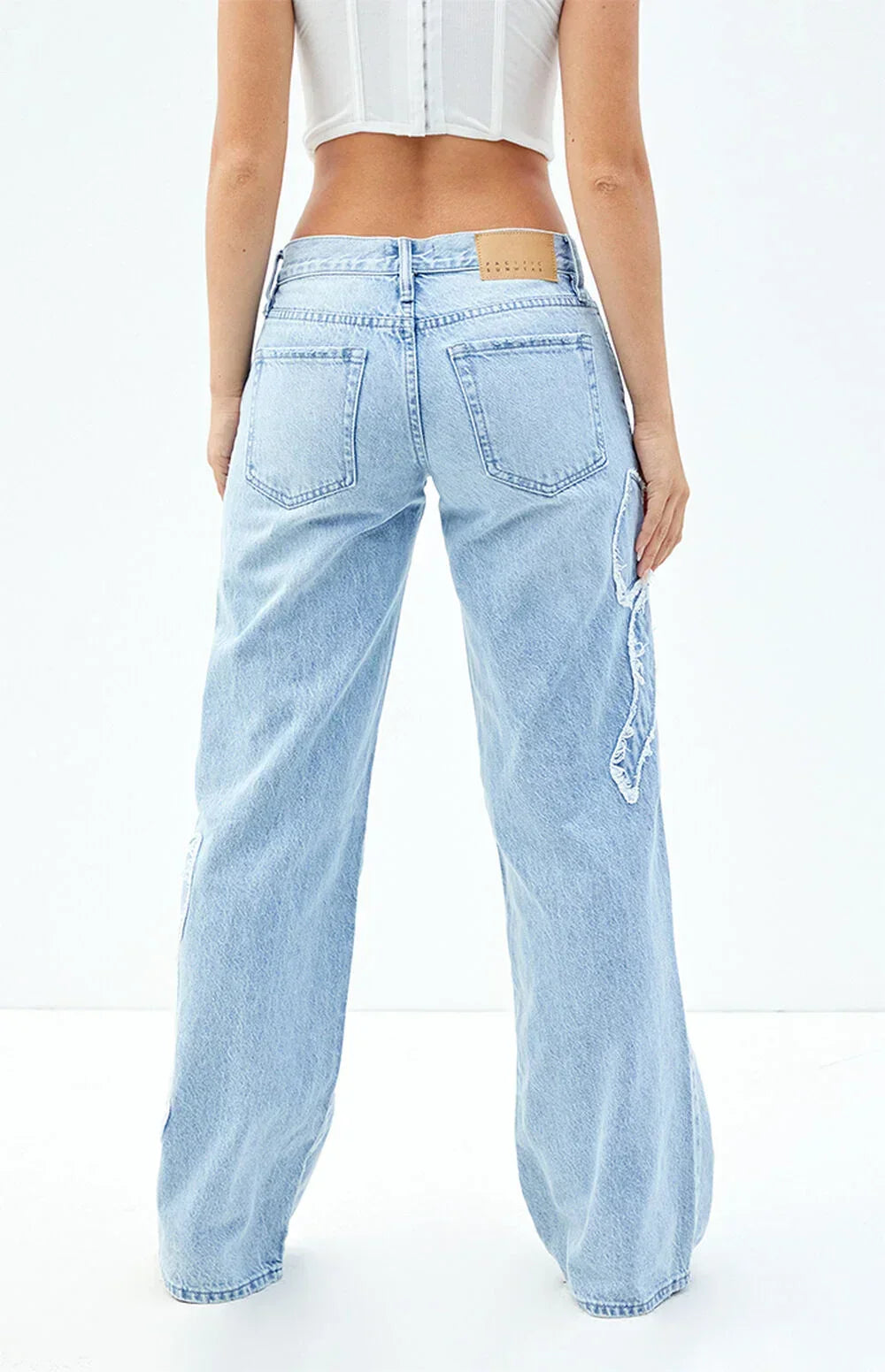 Hailey | Bow Tie Wide Leg Jeans