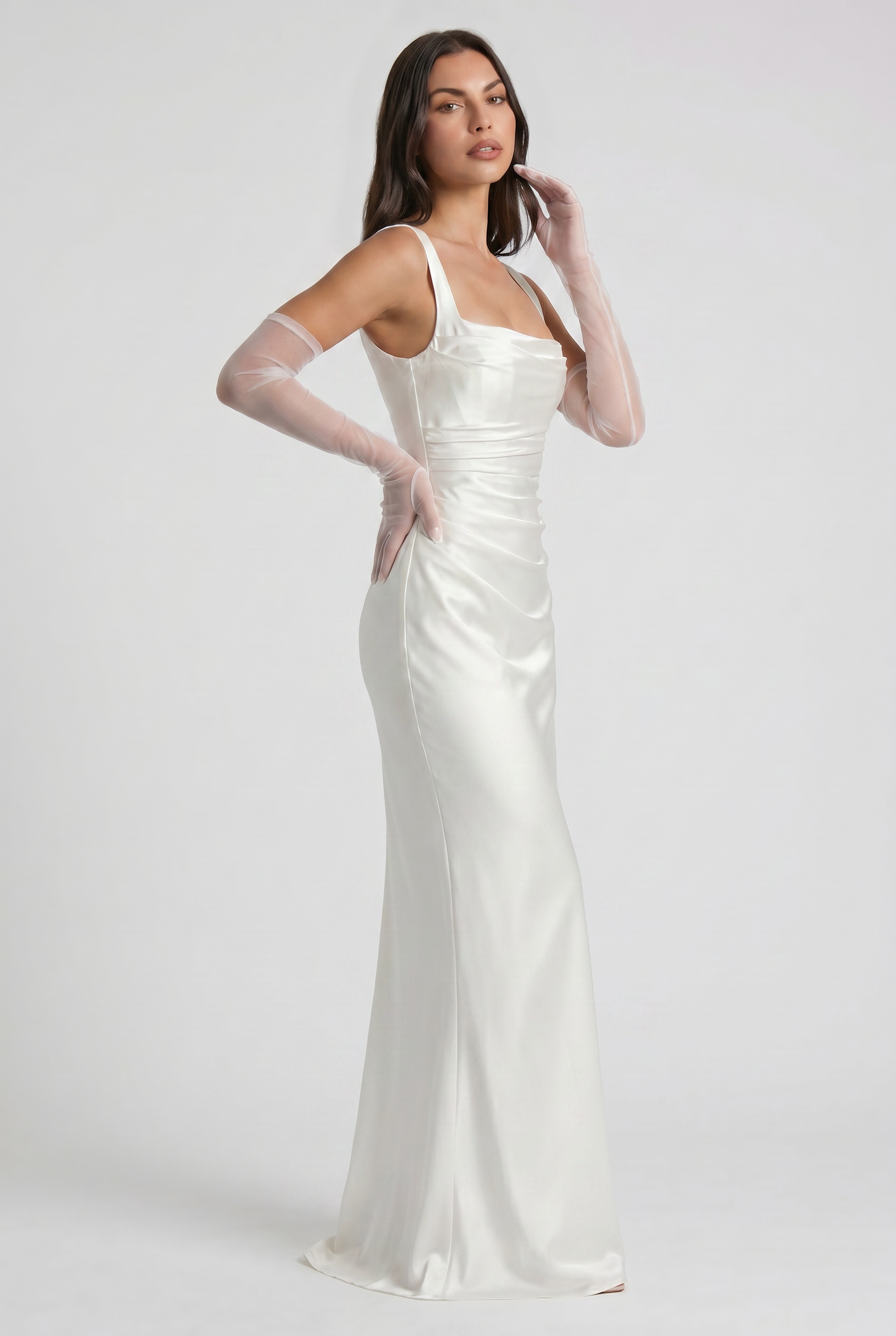 Isabel Satin Maxi Dress