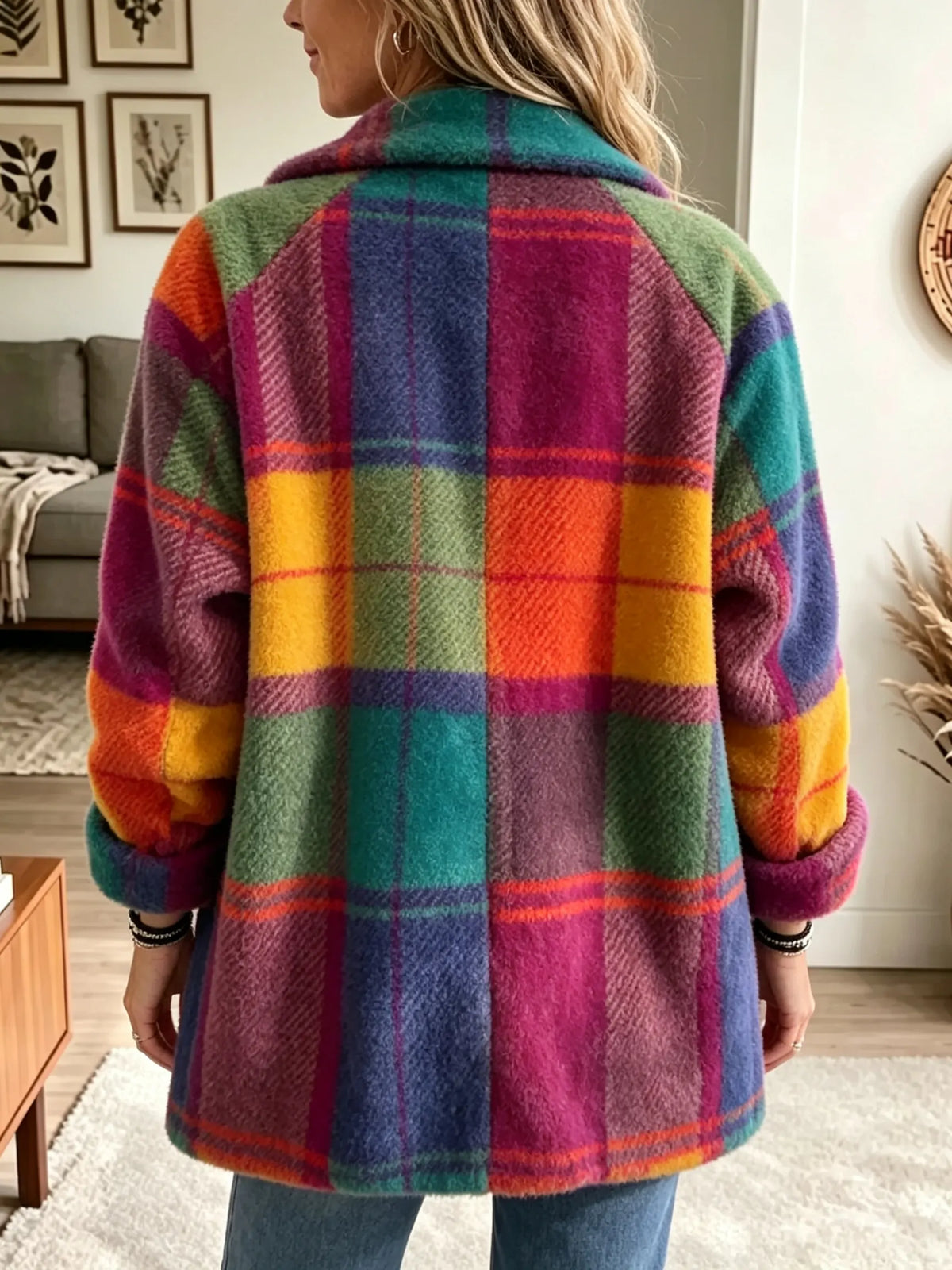 Penelope | Chaqueta de cuadros acogedora