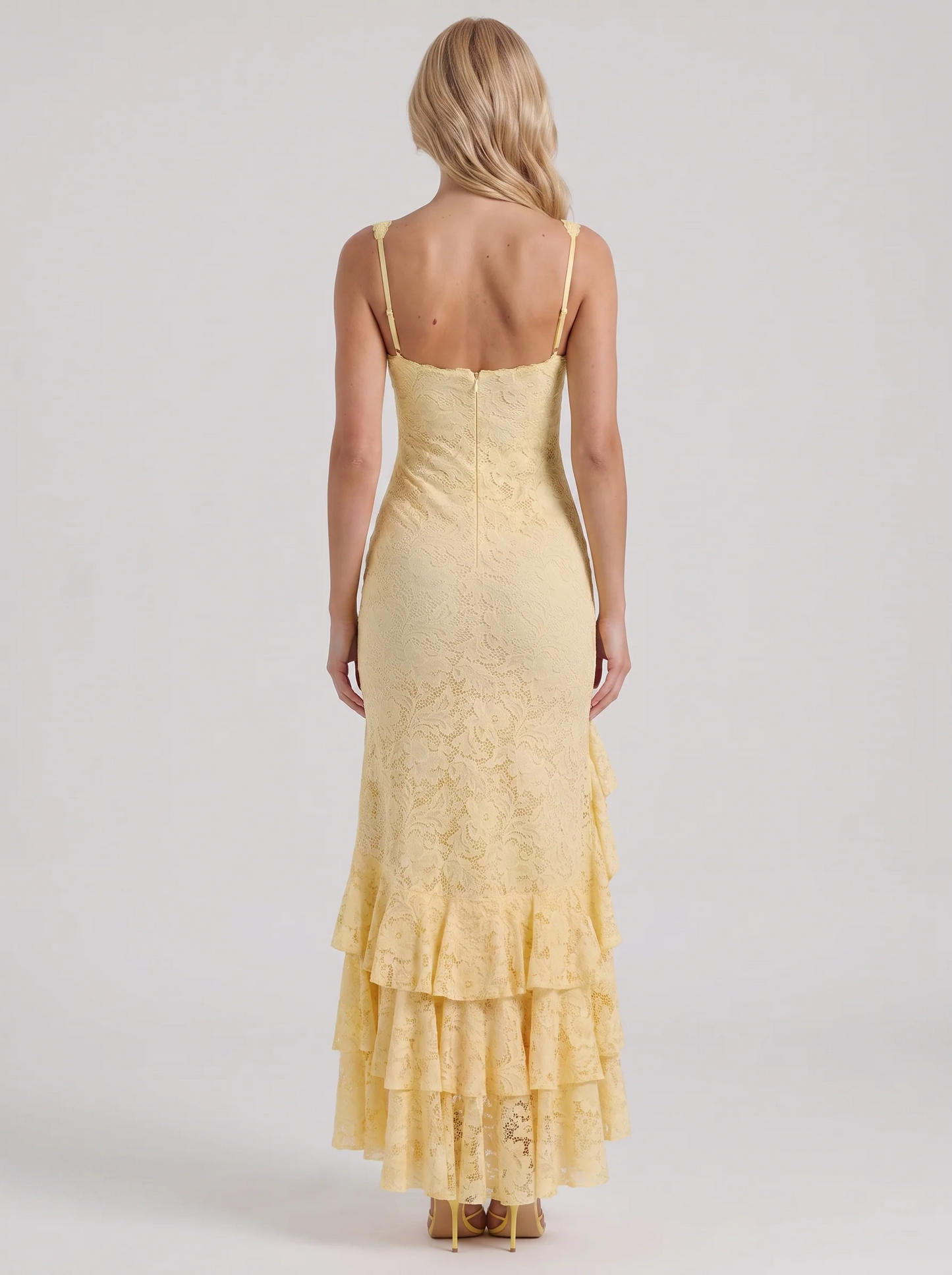Poppy Lace Puff Sleeve Maxi Dress