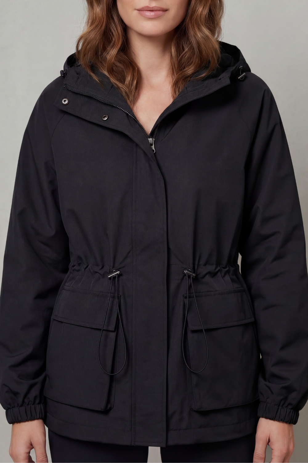 Ravelle | Utility Drawstring Hooded Jacket