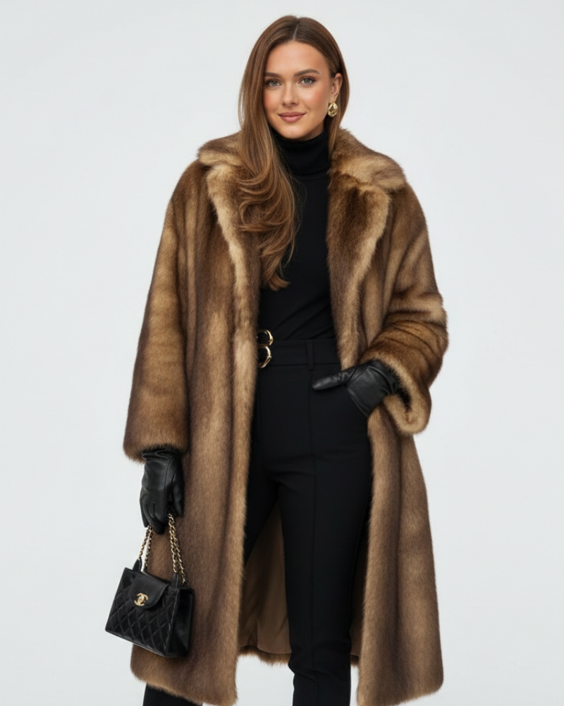 Vivienne | Faux Fur Longline Coat