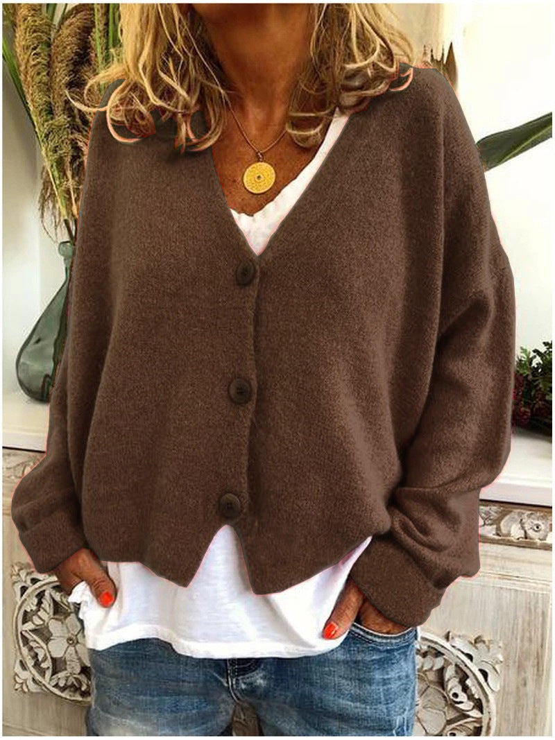 Josephine | Relaxed V-Neck Button-Front Cardigan