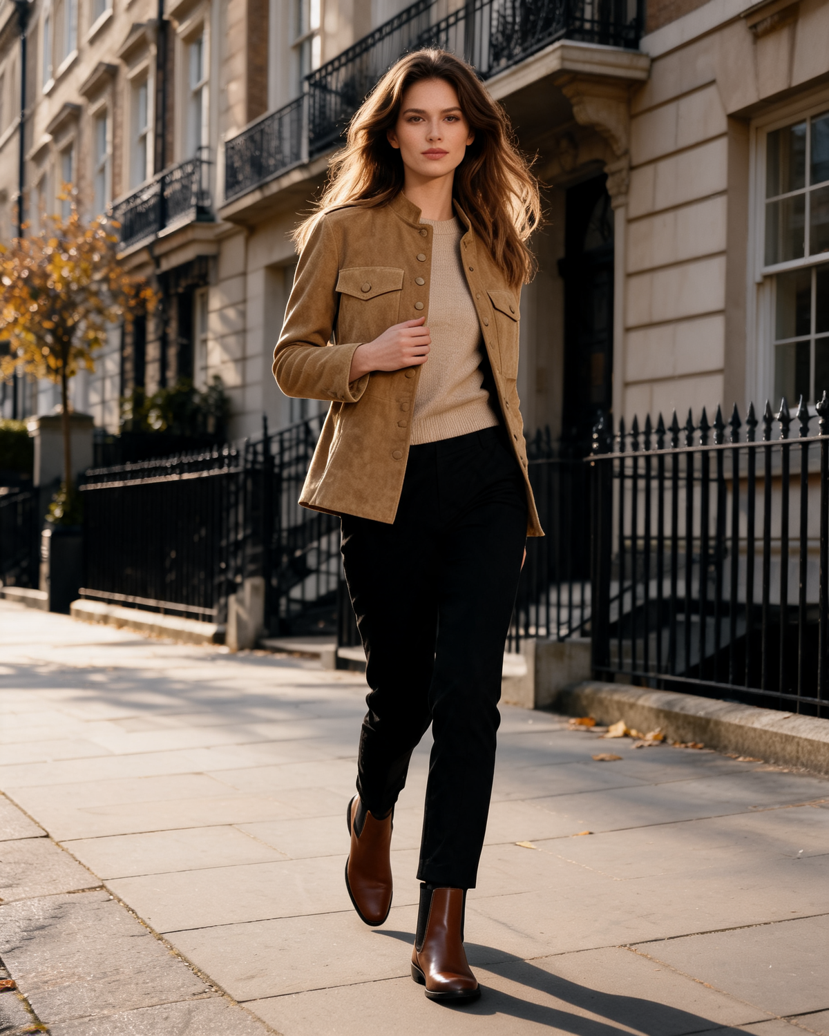 Camilla | Suede Button Pocket Jacket