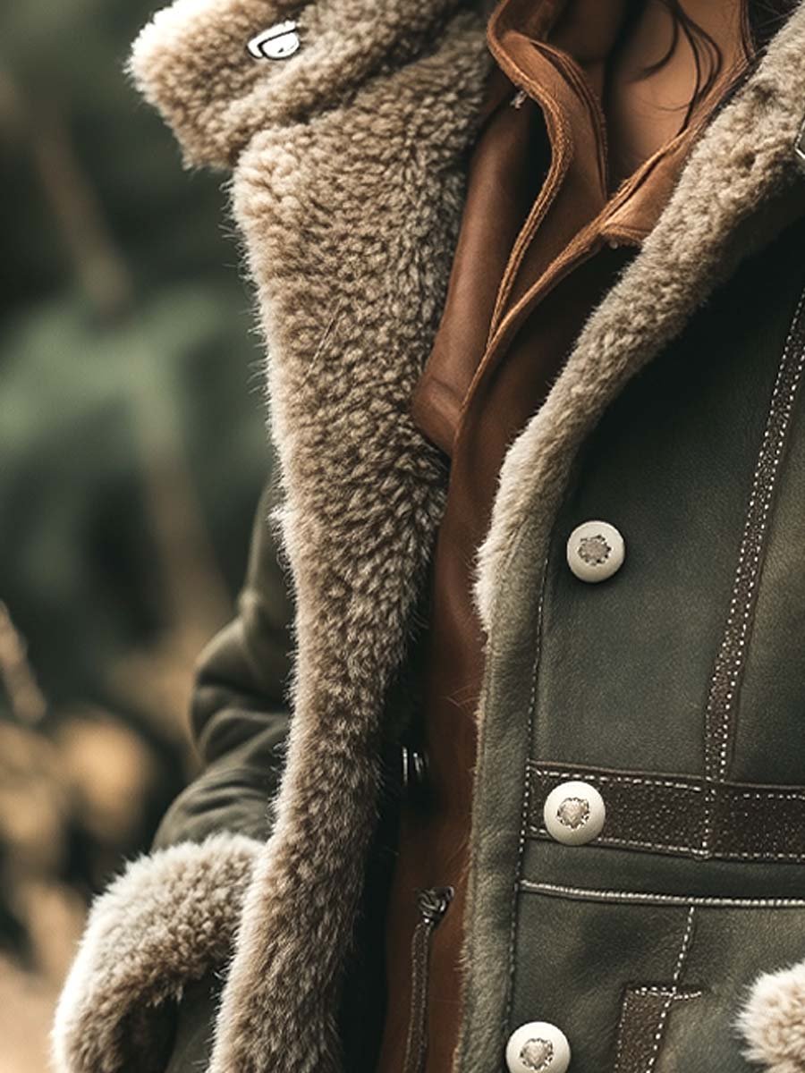 Elowen | Shearling Lined Aviator Jacket
