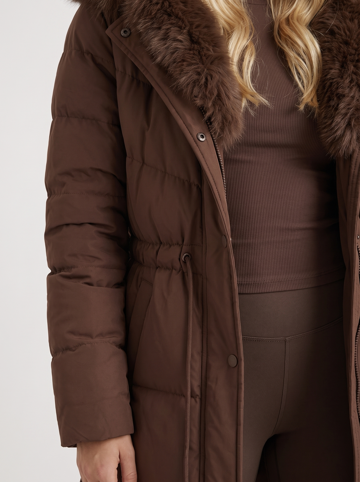 Elise | Fur Trim Hood Puffer Coat