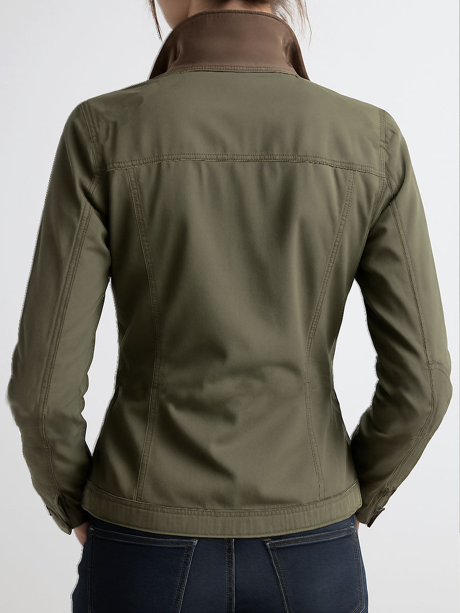 Sloane | High Collar Multi Pocket Utility Jacket