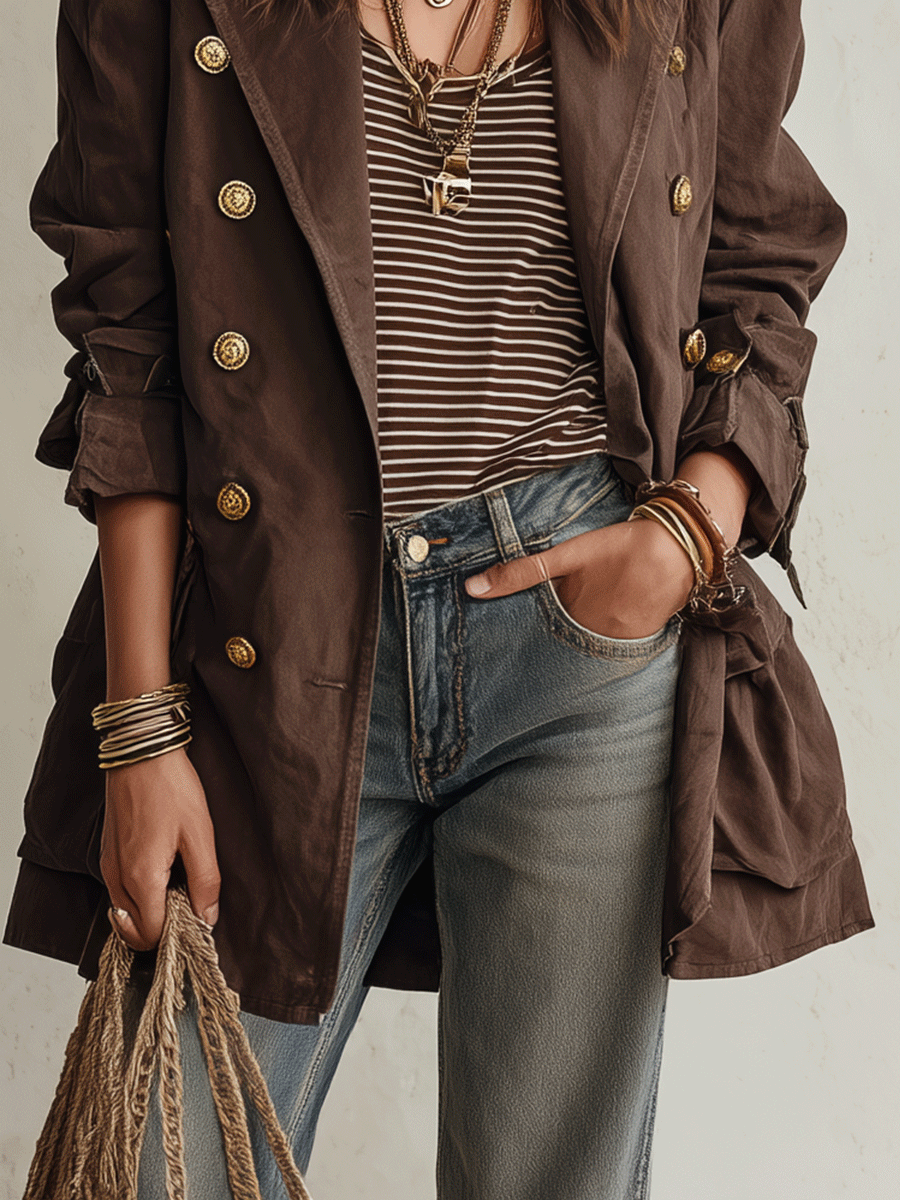 Valeria | Double Breasted Belted Trench Jacket