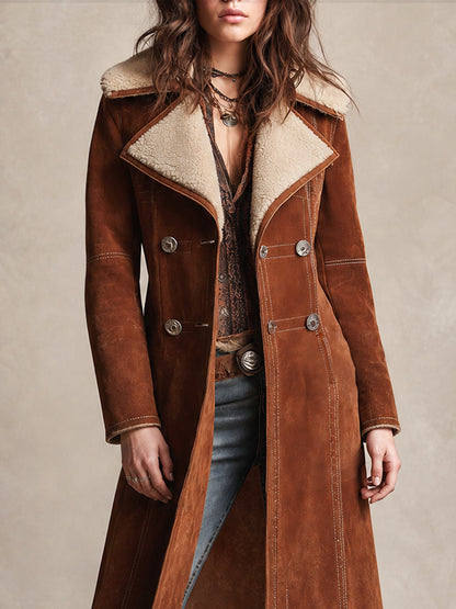 Valentina | Longline Shearling Trench Coat