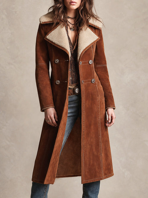 Valentina | Longline Shearling Trench Coat