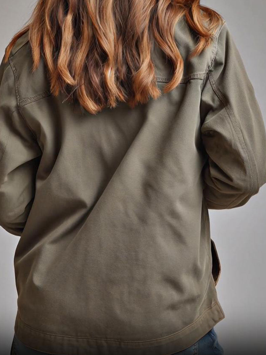 Camille | High Collar Utility Pocket Jacket