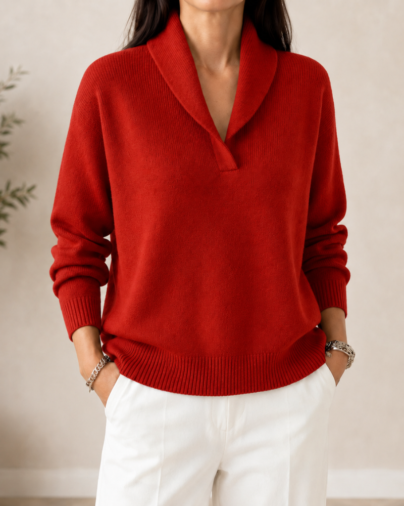 Della | Relaxed Fit V Neck Knit Jumper