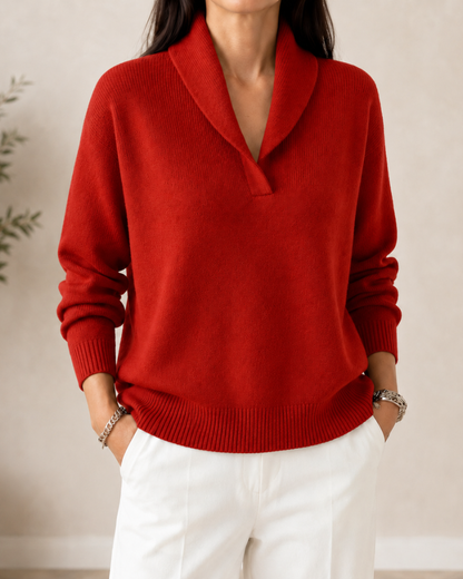 Della | Relaxed Fit V Neck Knit Jumper
