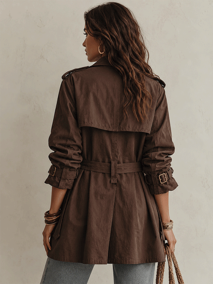 Valeria | Double Breasted Belted Trench Jacket