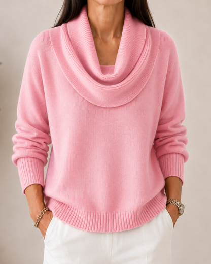 Blythe | Draped Cowl Neck Knit Jumper