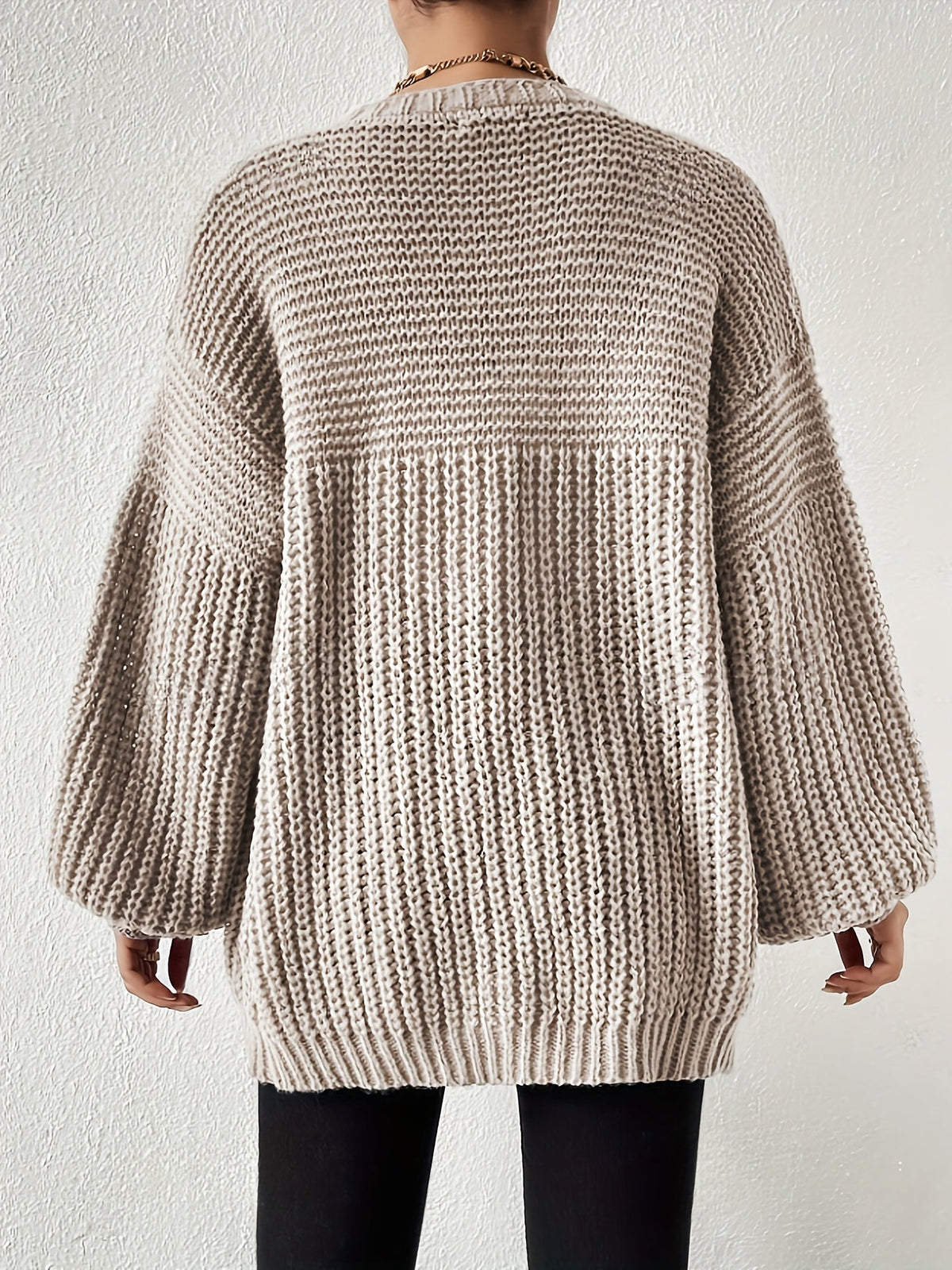 Odessa | Chunky Knit Balloon Sleeve Cardigan