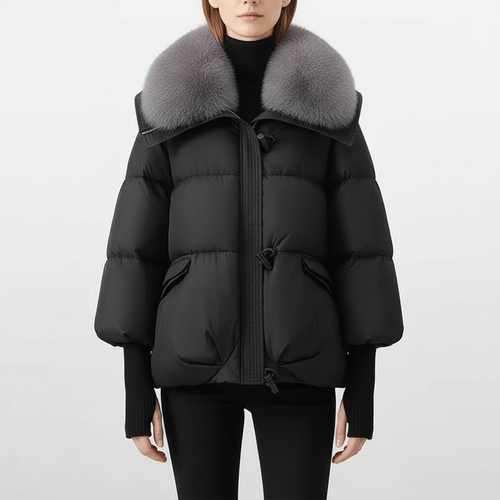 Celeste | Oversized Fur Collar Puffer Jacket