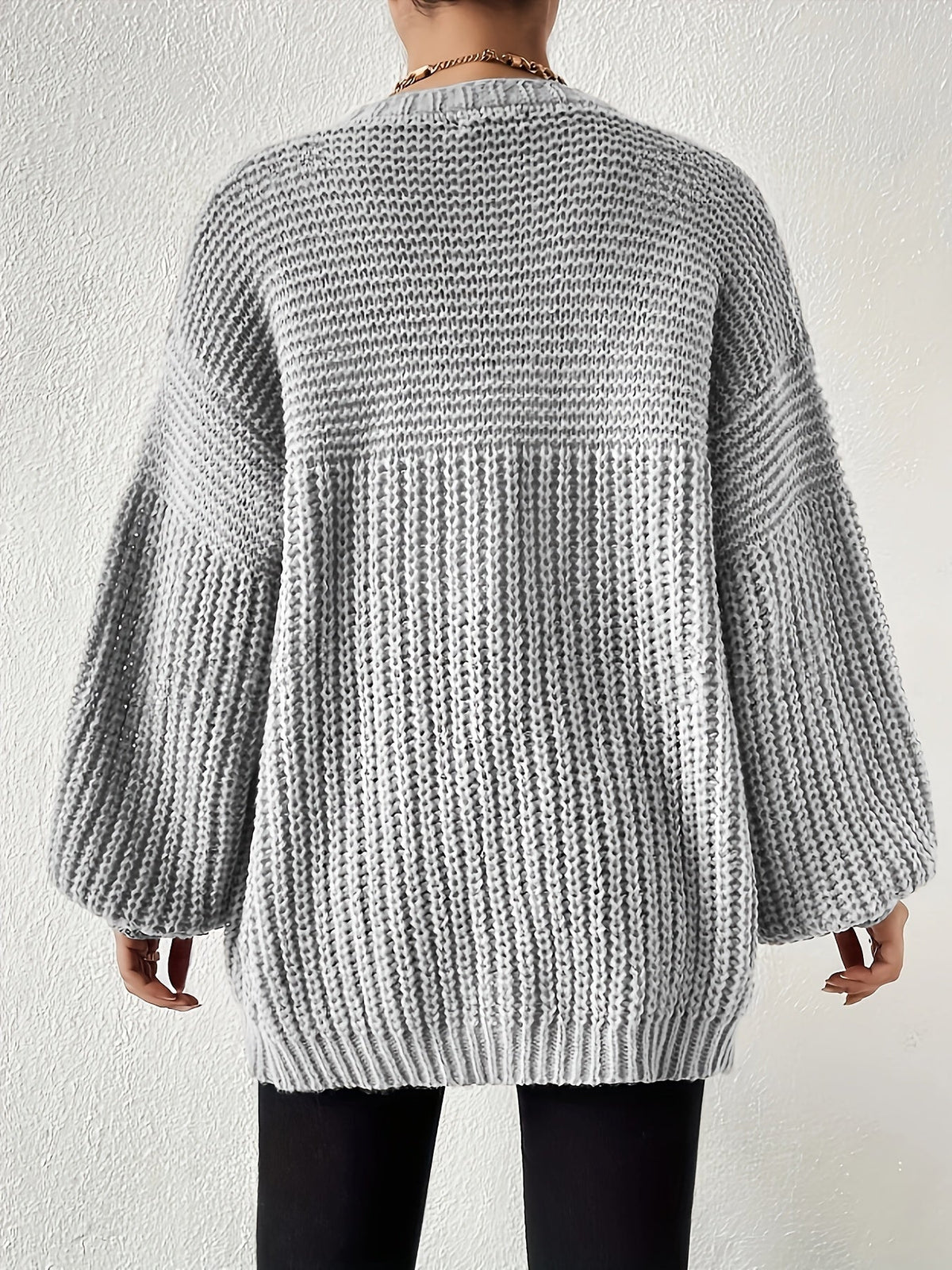 Odessa | Chunky Knit Balloon Sleeve Cardigan