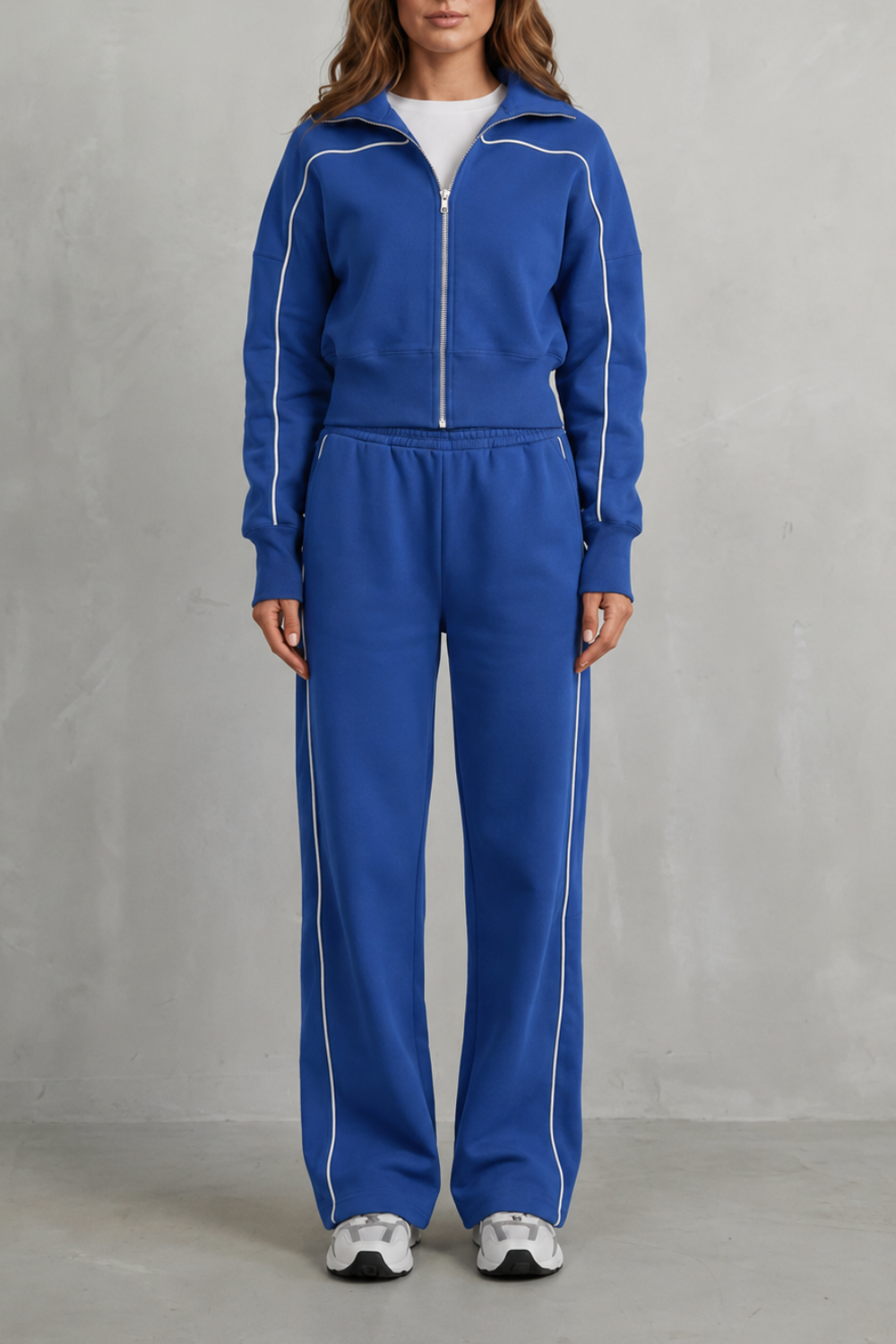 Isadora | Contrast Piping Tracksuit Set