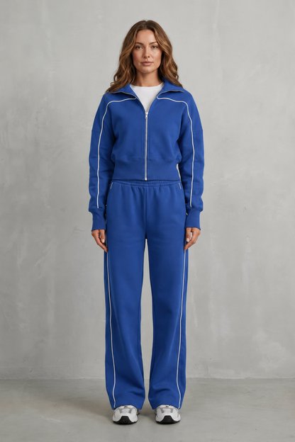 Isadora | Contrast Piping Tracksuit Set