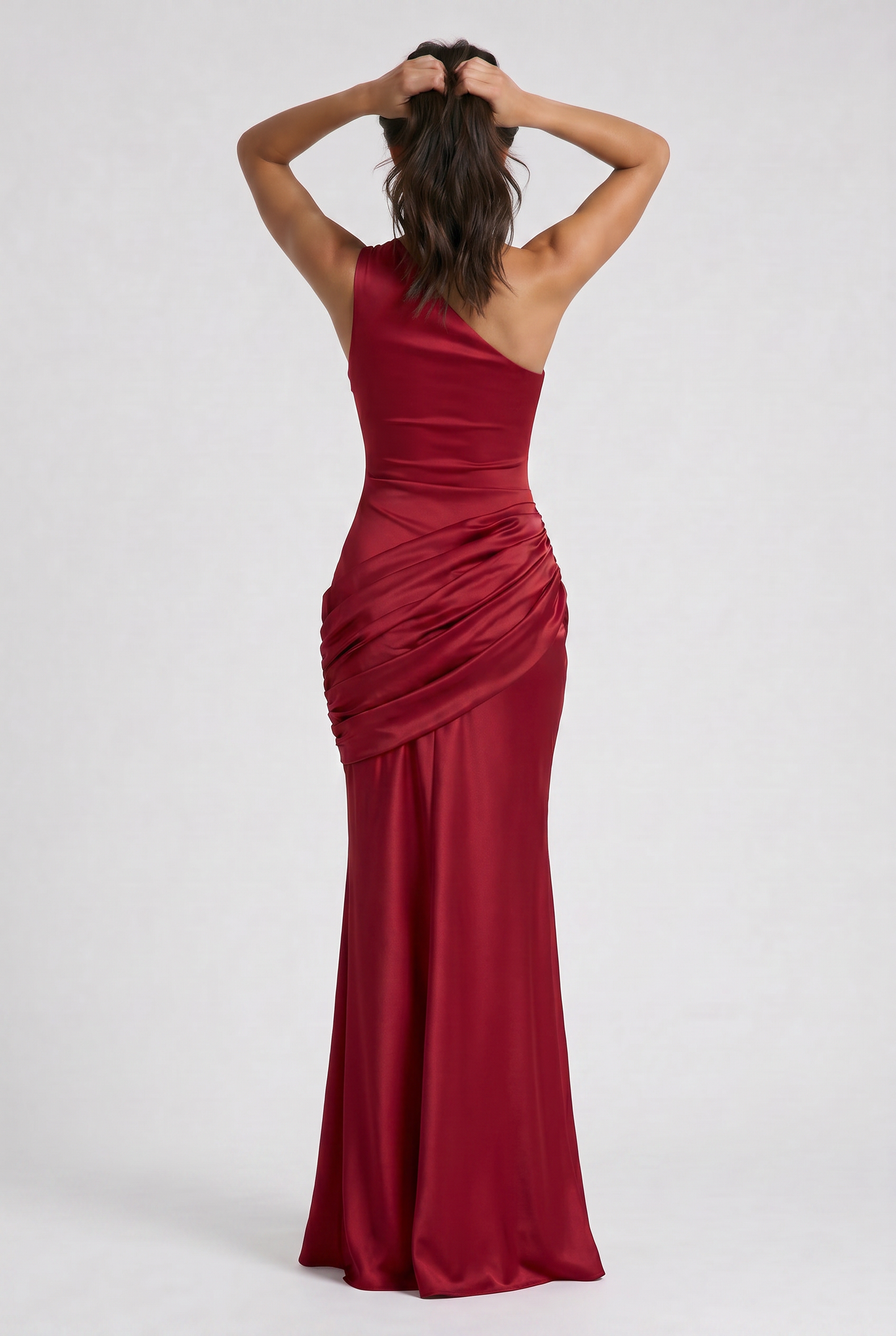 Abbey One Shoulder Draped Maxi Dress