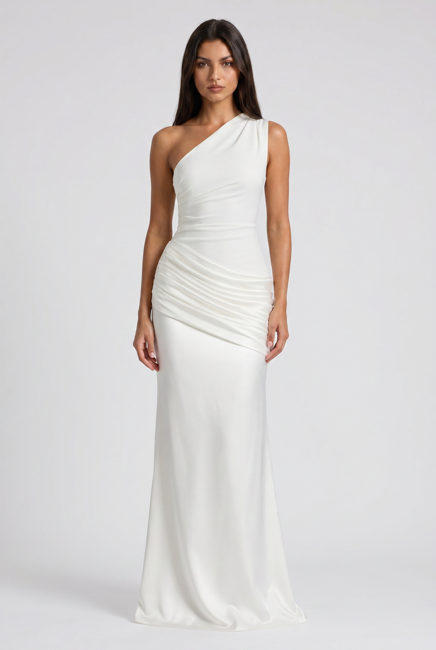 Abbey One Shoulder Draped Maxi Dress