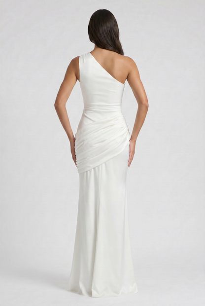 Abbey One Shoulder Draped Maxi Dress