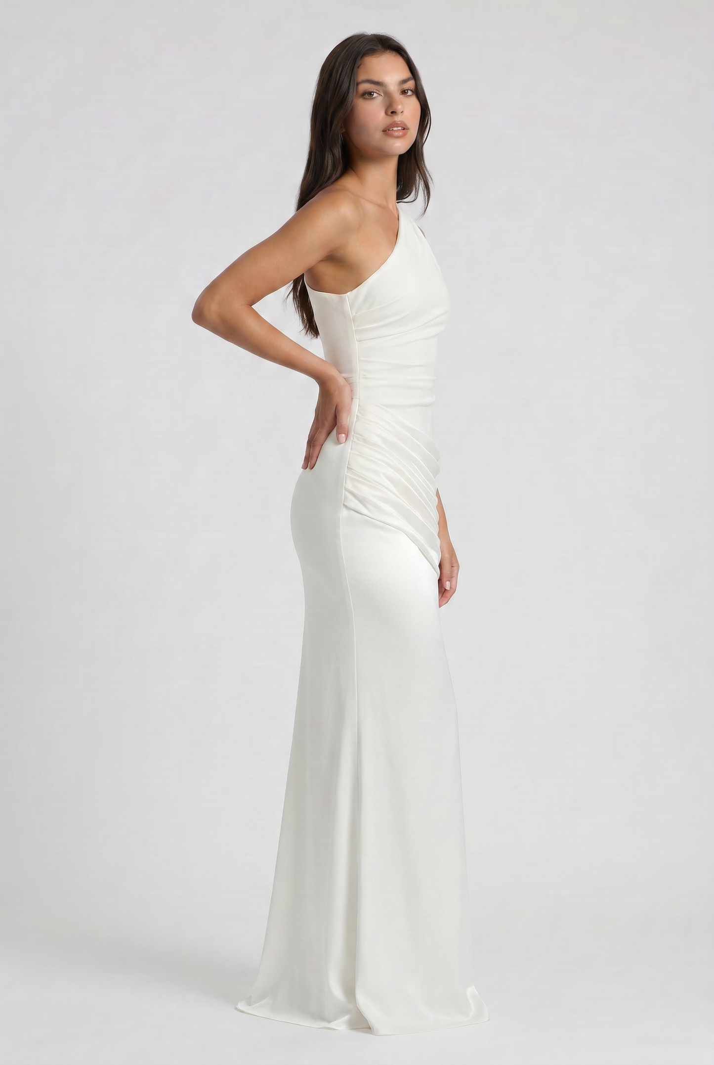 Abbey One Shoulder Draped Maxi Dress