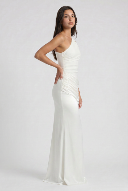 Abbey One Shoulder Draped Maxi Dress