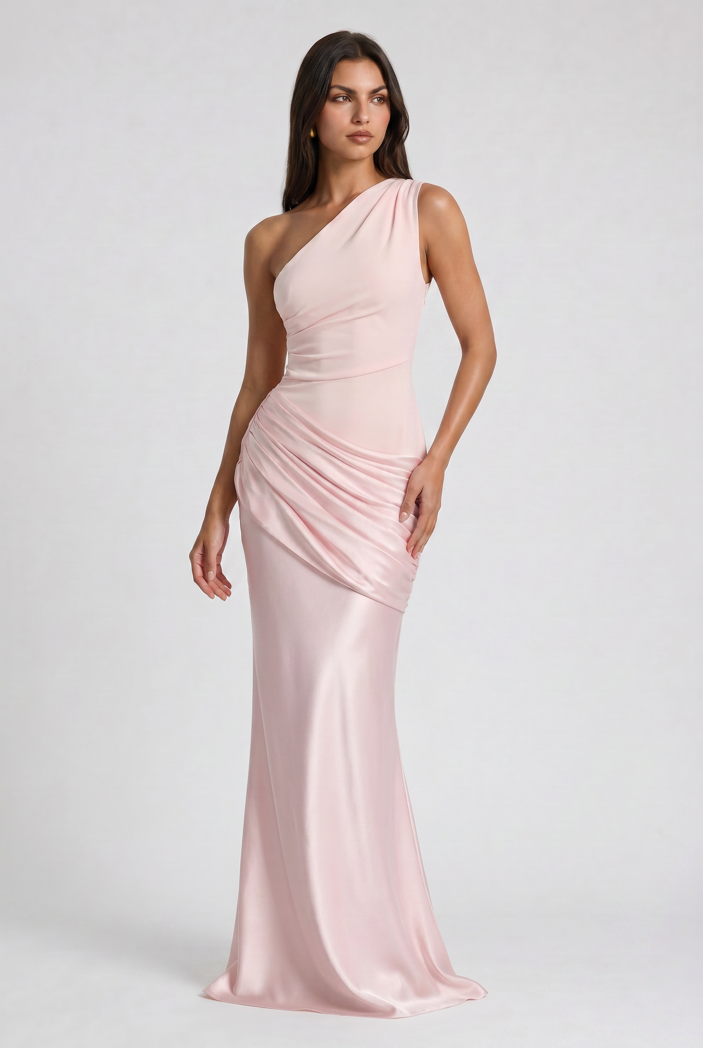 Abbey One Shoulder Draped Maxi Dress