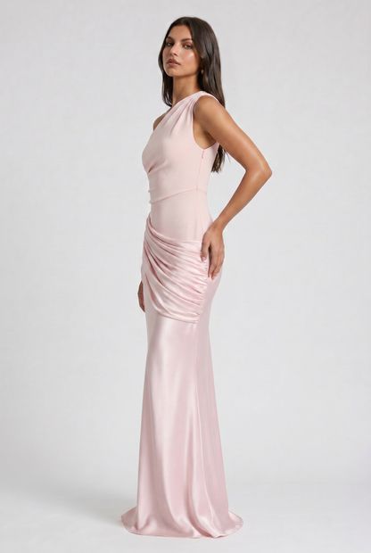Abbey One Shoulder Draped Maxi Dress