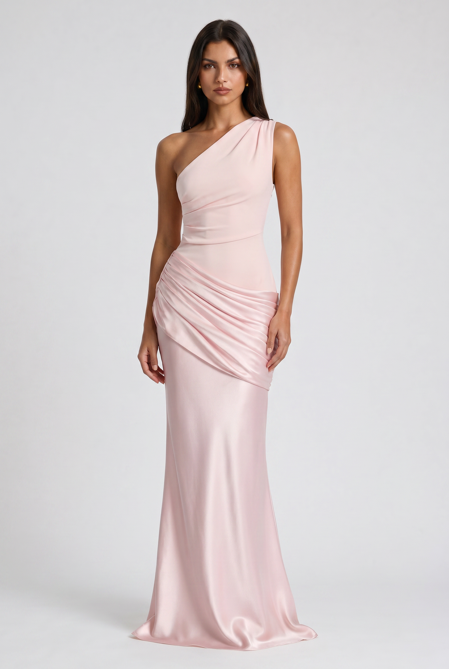 Abbey One Shoulder Draped Maxi Dress