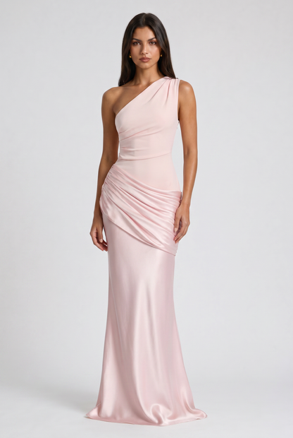 Abbey One Shoulder Draped Maxi Dress