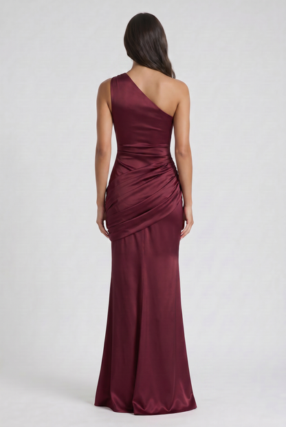 Abbey One Shoulder Draped Maxi Dress