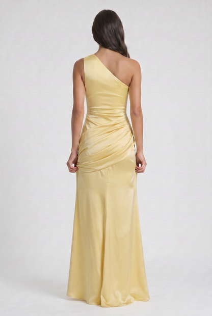 Abbey One Shoulder Draped Maxi Dress