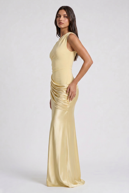 Abbey One Shoulder Draped Maxi Dress