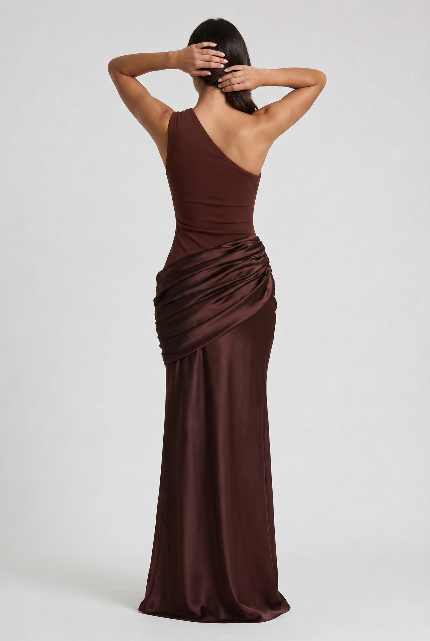 Abbey One Shoulder Draped Maxi Dress