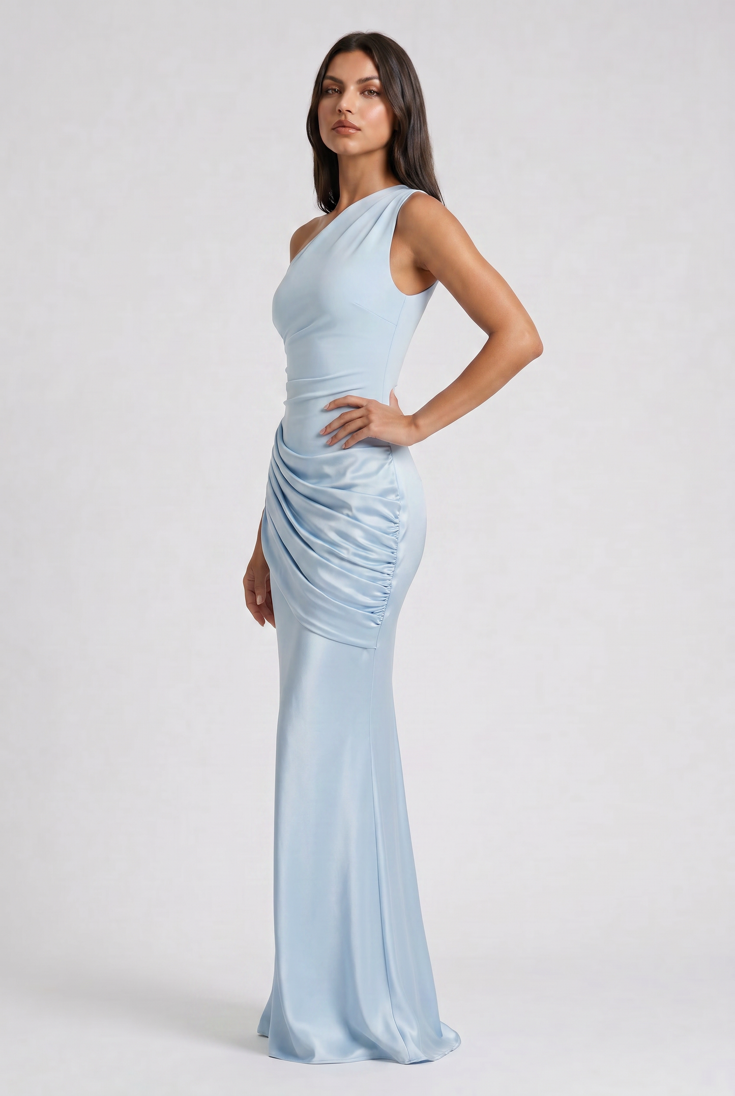 Abbey One Shoulder Draped Maxi Dress