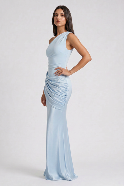Abbey One Shoulder Draped Maxi Dress