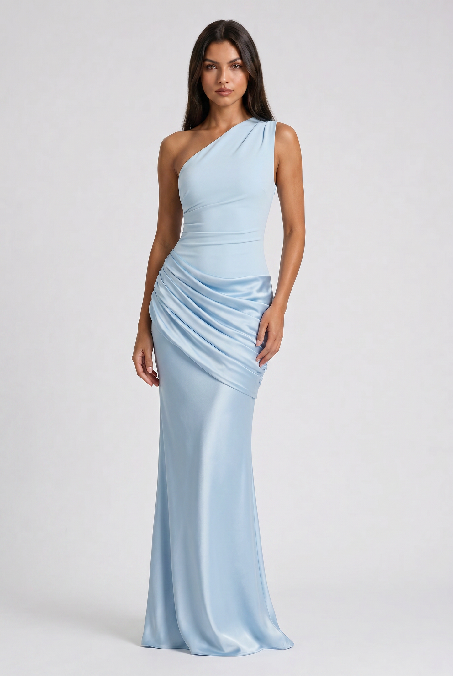 Abbey One Shoulder Draped Maxi Dress