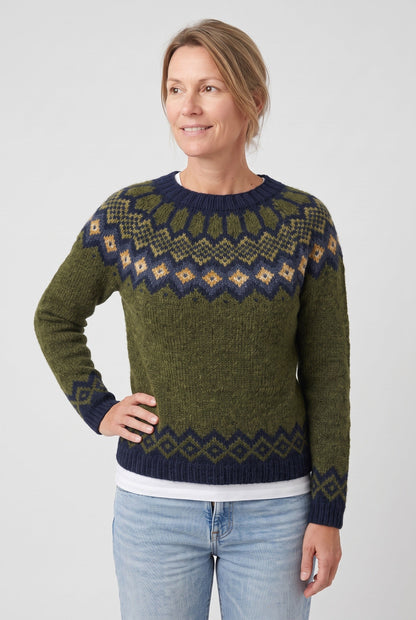 Abigail | Nordic Crew Neck Knit Sweater