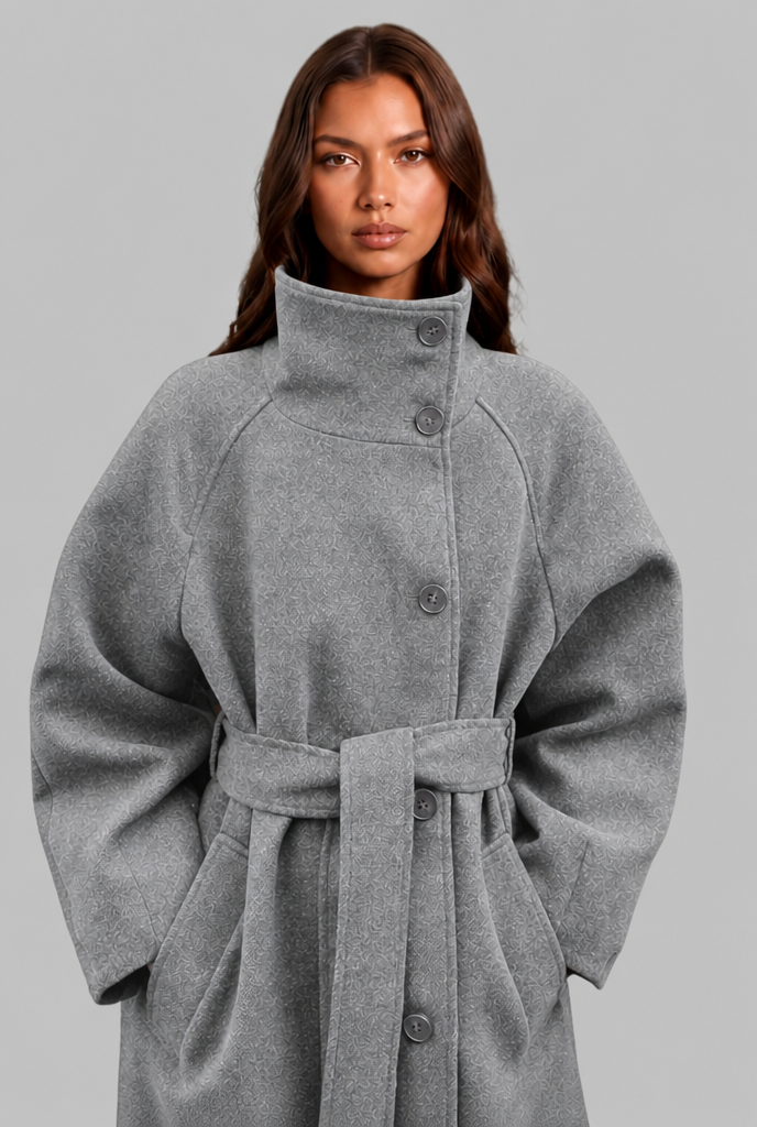 Adriana | Belted Longline Wool Coat