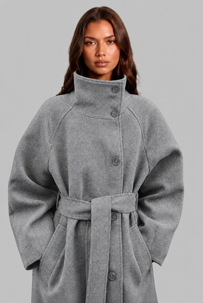 Adriana | Belted Longline Wool Coat