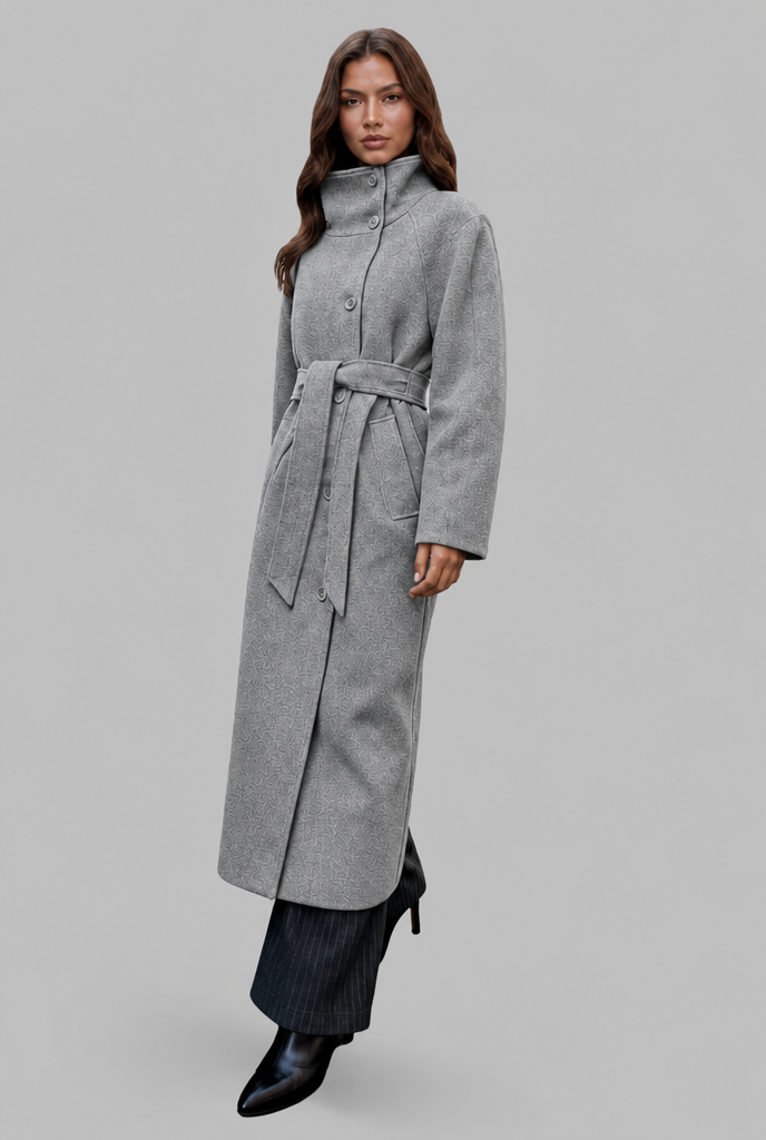 Adriana | Belted Longline Wool Coat